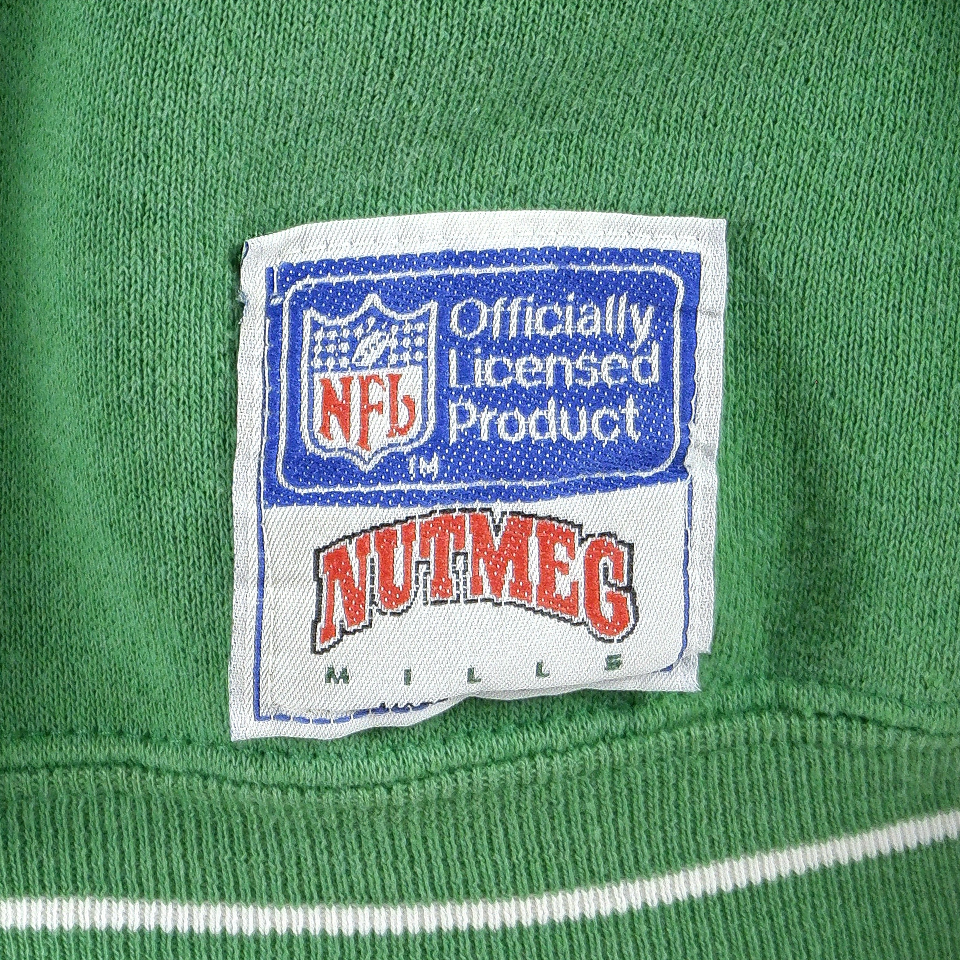 90's New York Jets Nutmeg Caricature NFL Crewneck Sweatshirt Size