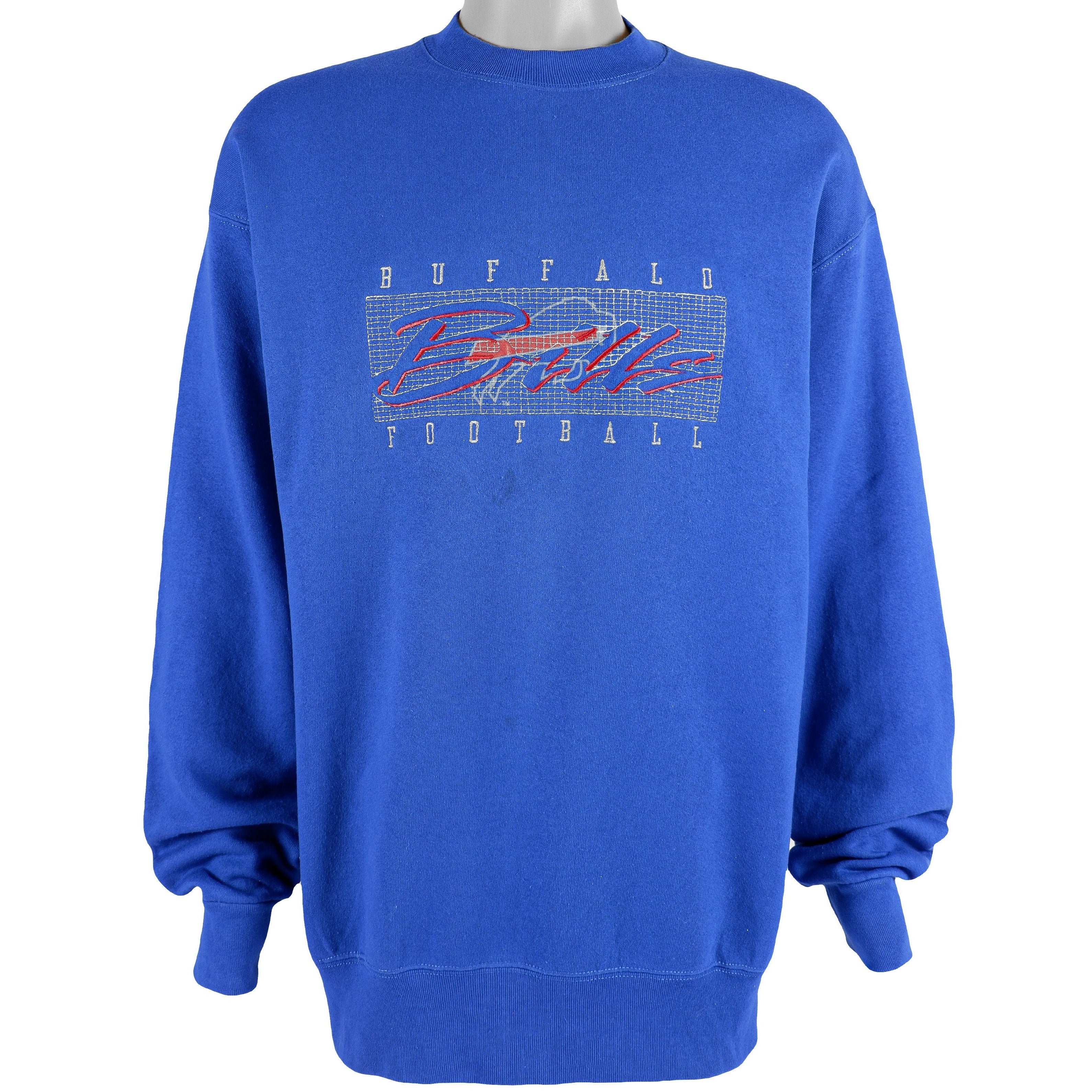 Printify Buffalo Bills Retro 90's NFL Crewneck Sweatshirt XL / White