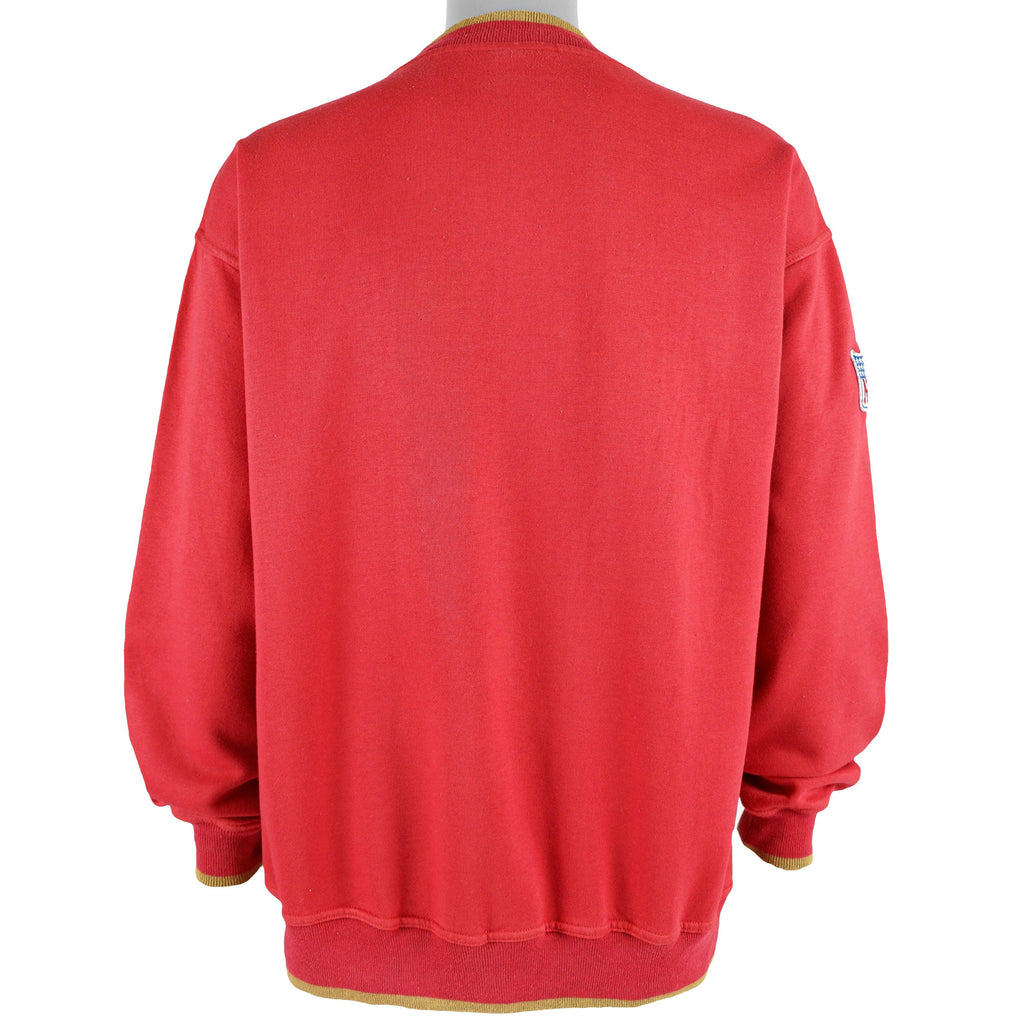 NFL (Apex One) - San Francisco 49ers Spell-Out Sweatshirt 1990s X-Large Vintage Retro Football