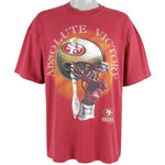 NFL (College Concepts) - San Francisco 49ers, Absolute Victory Spell-Out T-Shirt 1996 X-Large