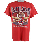 MLB (Logo 7) - Cleveland Indians T-Shirt 1999 Large Vintage Retro Baseball