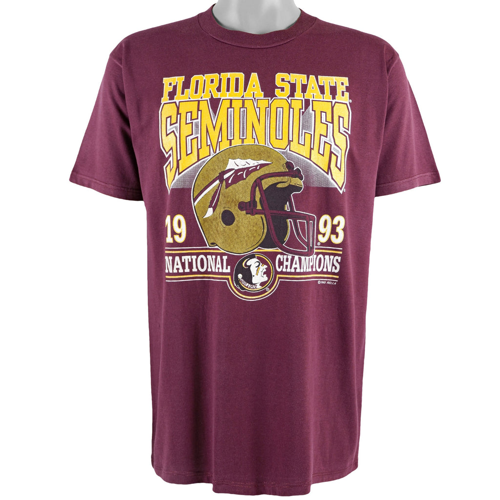 NCAA (Jerzees) - Florida State Seminoles T-Shirt 1993 Large Vintage Retro Football College