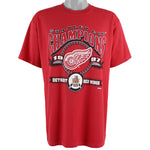 NHL (Softee) - Detroit Red Wings Champions T-Shirt 1997 X-Large Vintage Retro Hockey