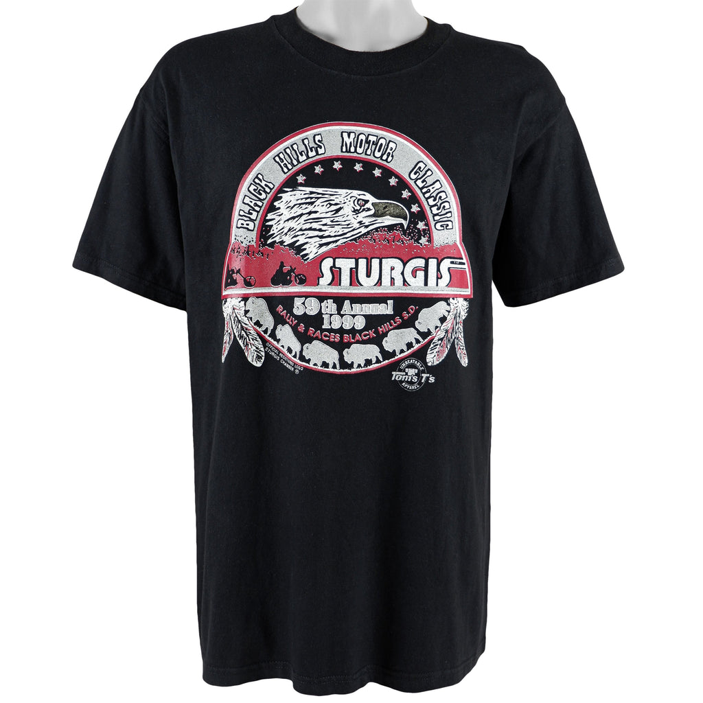 Vintage (Hanes) - Black Hills Sturgis T-Shirt 1999 Large Vintage Retro