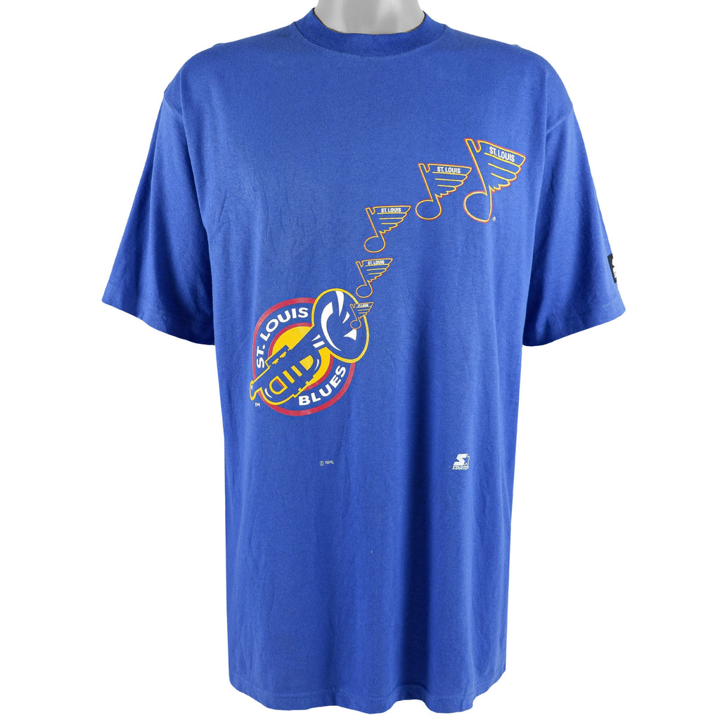 Starter - St. Louis Blues T-Shirt 1990s Large Vintage Retro Hockey