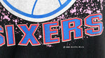 NBA (Nutmeg) - Philadelphia 76 Sixers T-Shirt 1989 X-Large Vintage Retro Basketball
