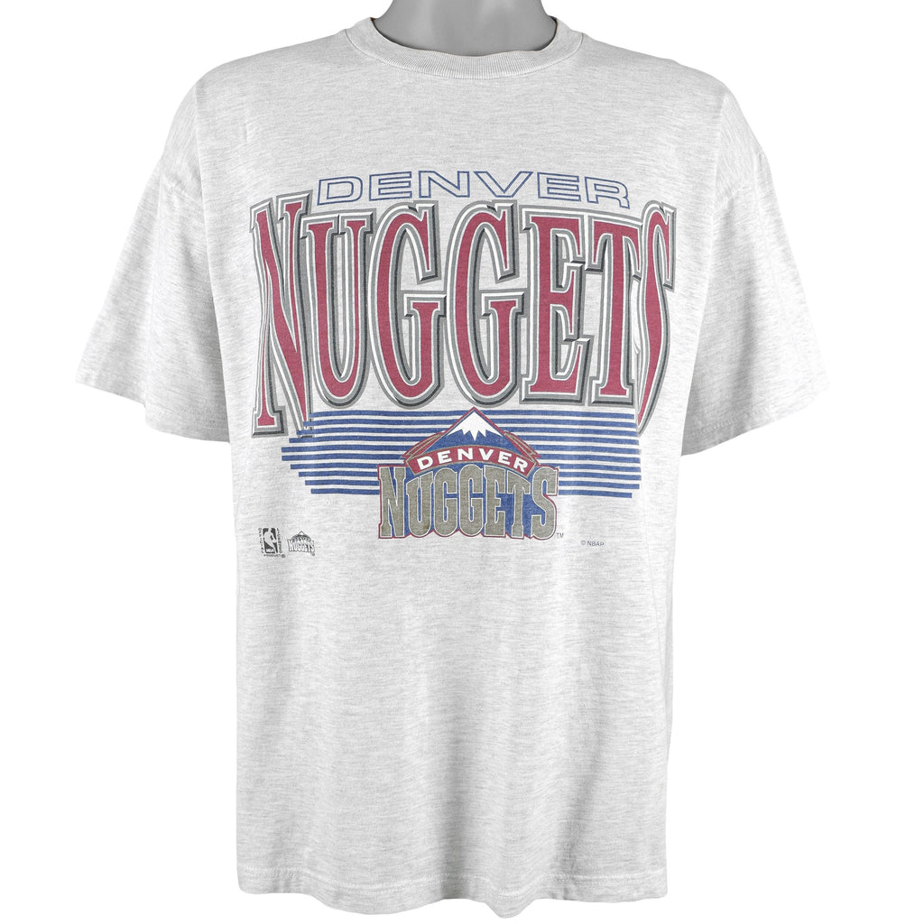 NBA (Competitor) - Denver Nuggets T-Shirt 1990s Large Vintage Retro Basketball