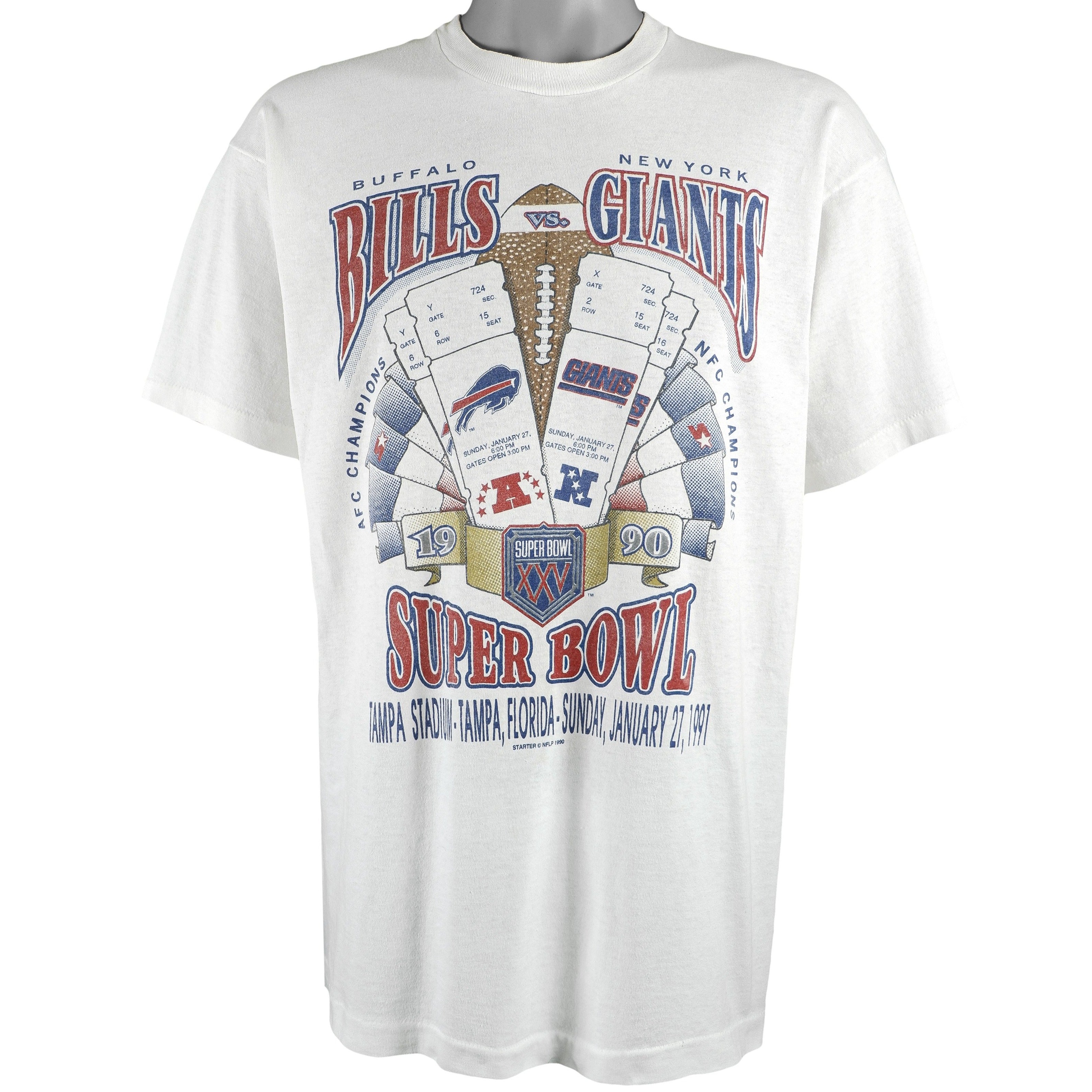 New York Giants 1991 Super Bowl XXV Champions T-Shirt XL with Tags Single  Stitch