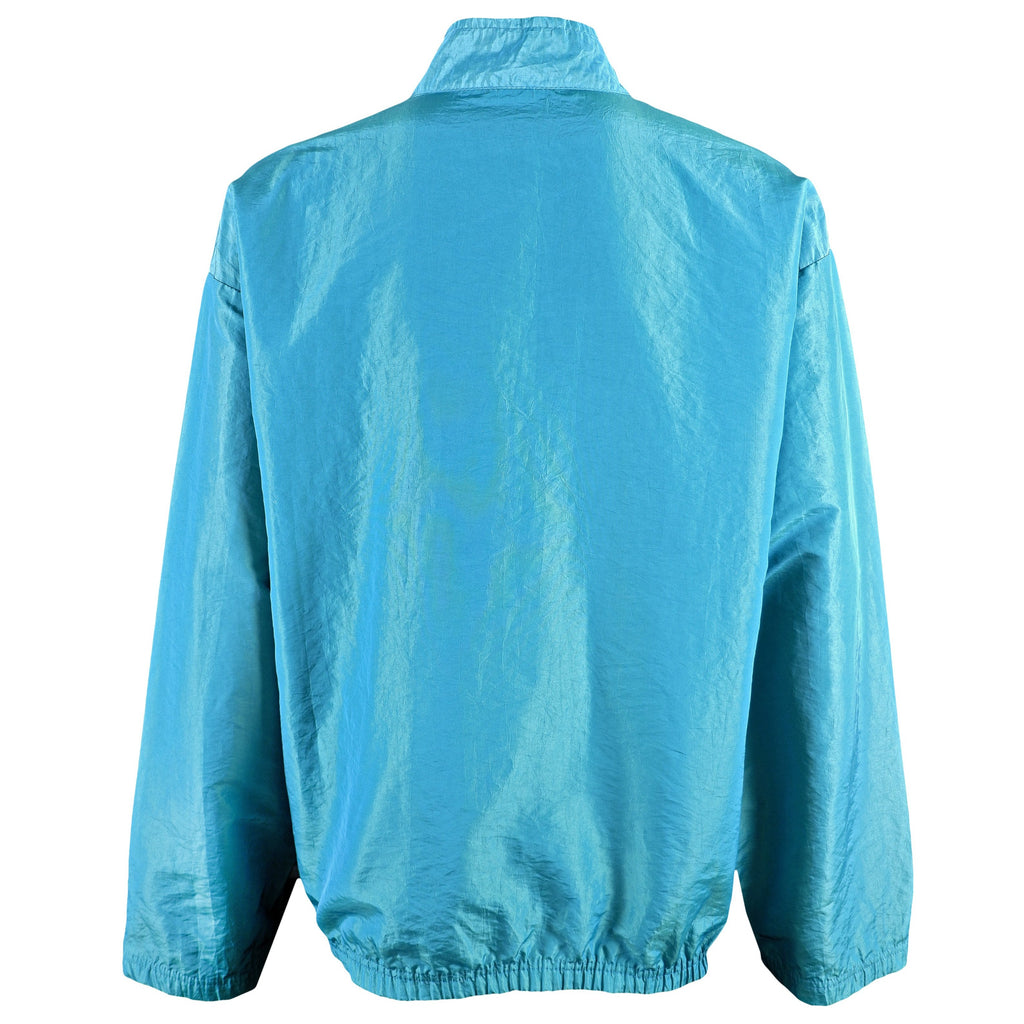 Surf Style - Blue 1/4 Zip Windbreaker 1990s X-Large Vintage Retro