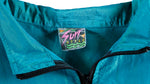 Surf Style - Blue 1/4 Zip Windbreaker 1990s X-Large Vintage Retro