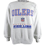 NFL (Pro Line) - Houston Oilers Signed Crew Neck Sweatshirt 1990s X-Large Vintage Retro Football