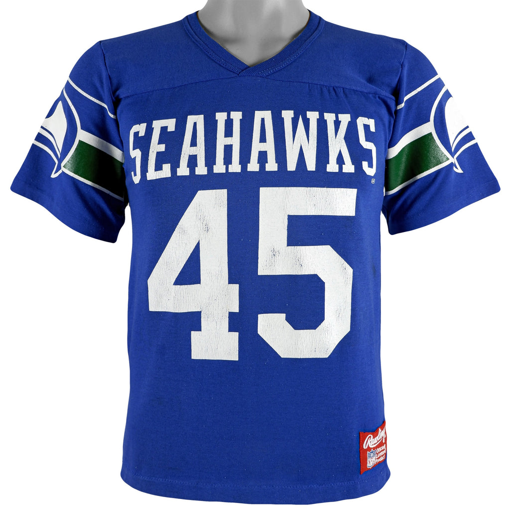 NFL (Rawlings) - Seattle Seahawks Number 45 Football Jersey 1990s Small Vintage Retro Football