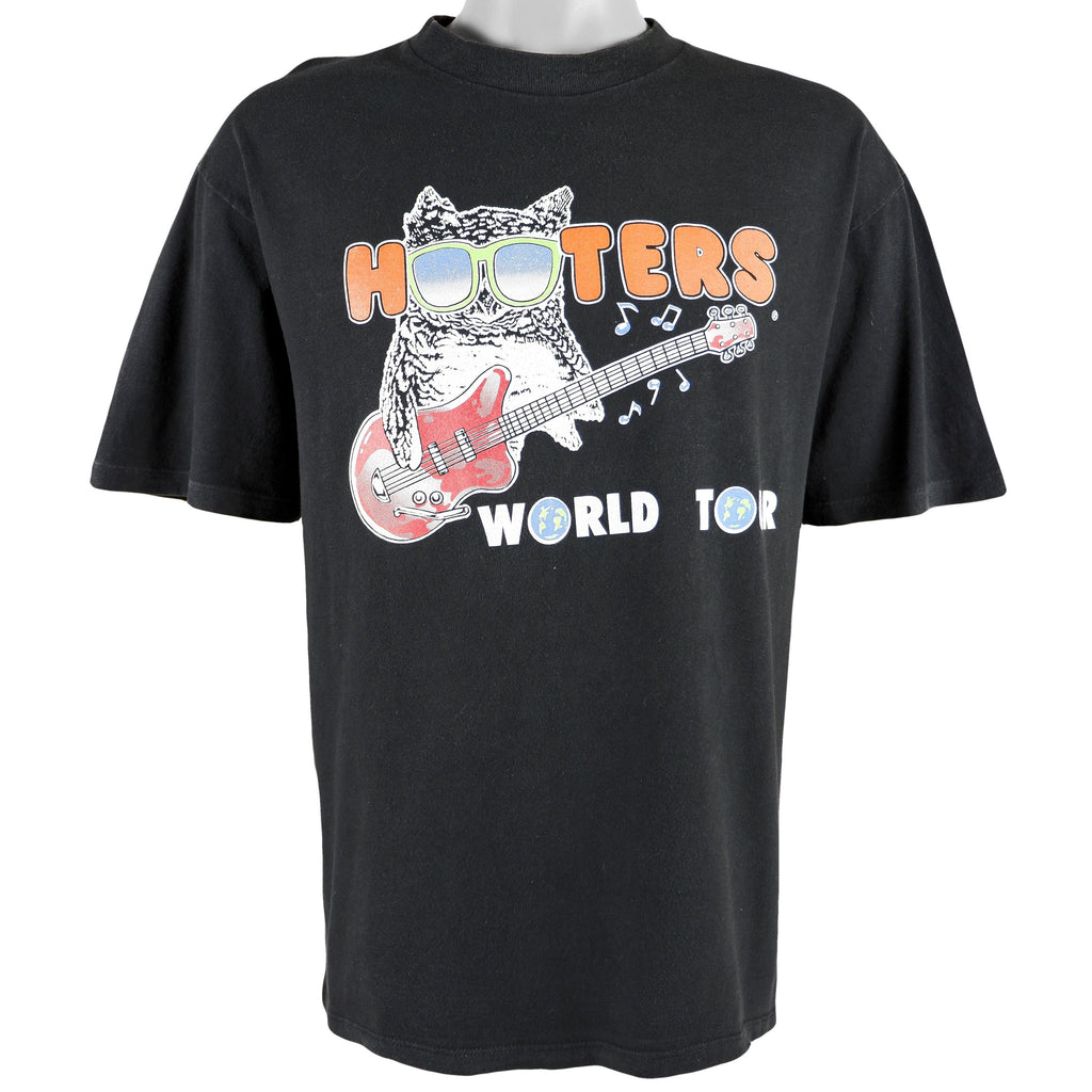 Vintage - Black Hooters World Tour T-Shirt 1990s Large Vintage Retro