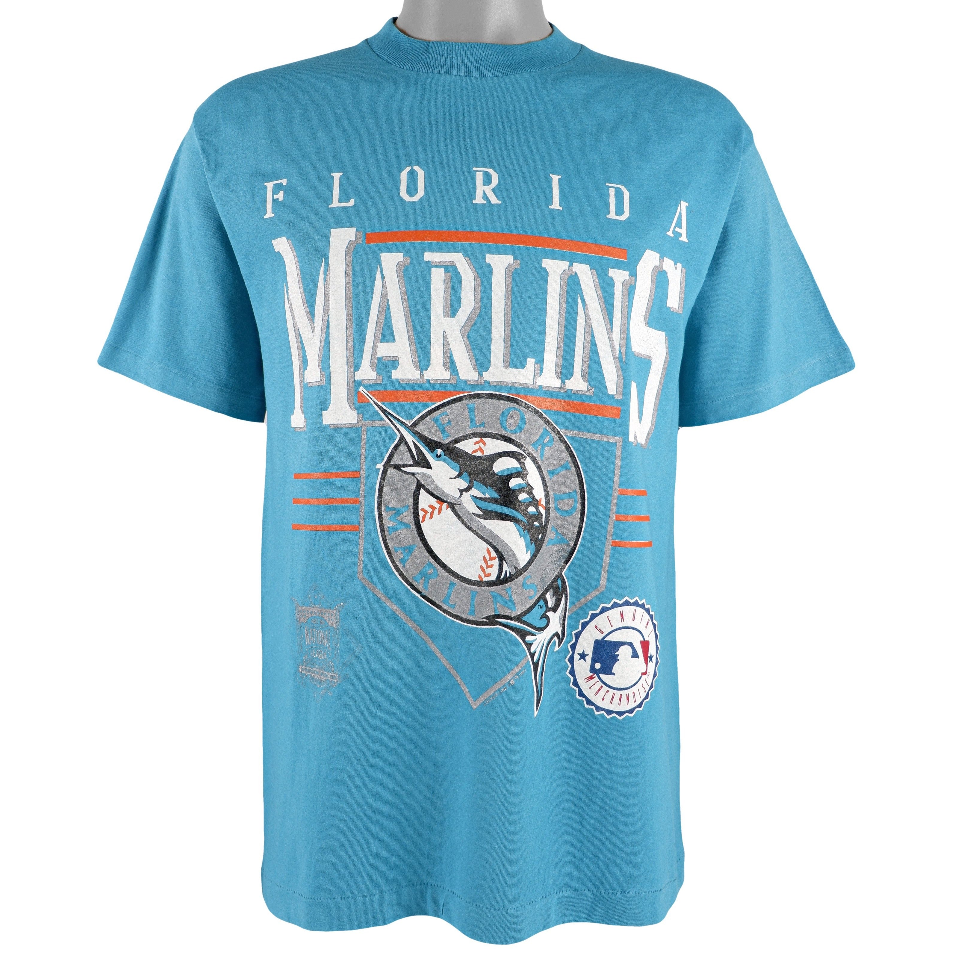 Vintage MLB (Locker Line) - Florida Marlins T-Shirt 1993 Large – Vintage  Club Clothing