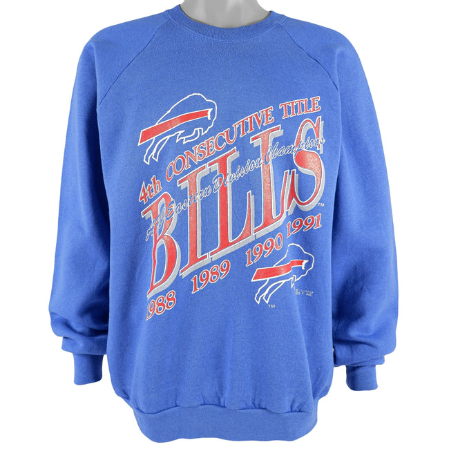 Vintage Trench tag Buffalo Bills 1991 AFC Champs crew neck sweatshirt Sz XL