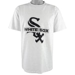 MLB (Nutmeg) - Chicago White Sox Big Logo T-Shirt 1990s Large Vintage Retro Baseball
