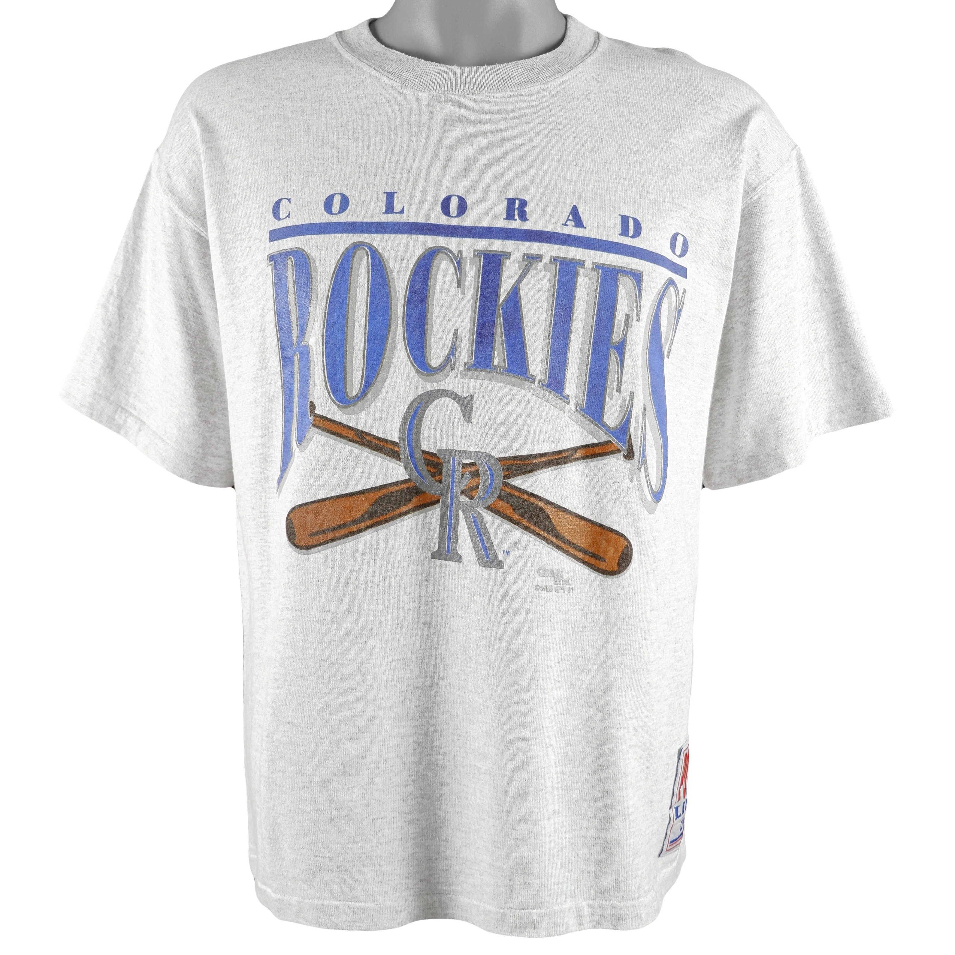 Vintage MLB (Chalk Line) - Colorado Rockies T-Shirt 1991 Large