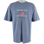 Harley Davidson - Blue Spell-Out T-Shirt 1990s Large Vintage Retro