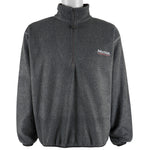 Nautica - Black 1/4 Zip Fleece Sweatshirt 1990s Medium Vintage Retro