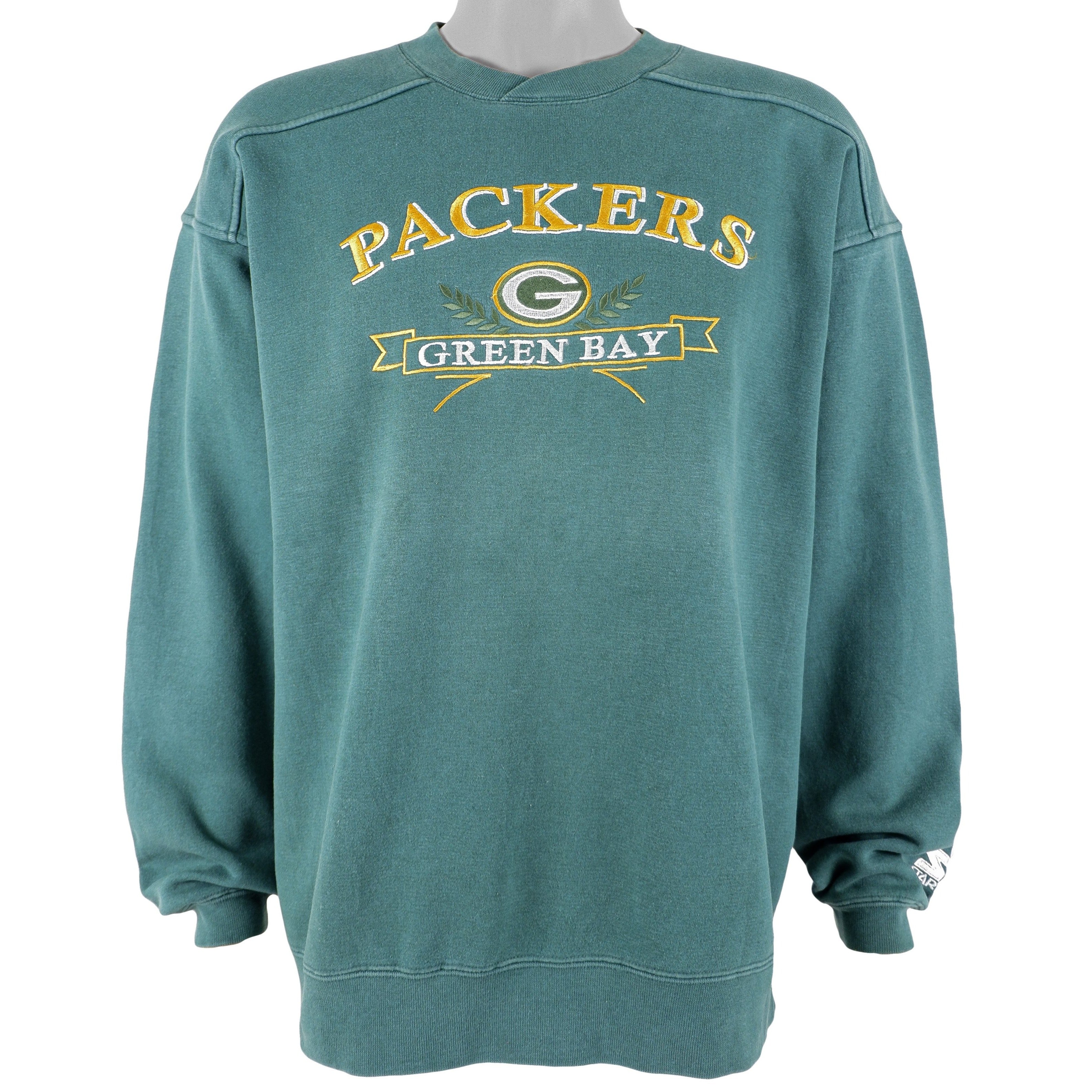 Vintage Green Bay Packers Logo 7 NEW Deadstock Crewneck Fleece