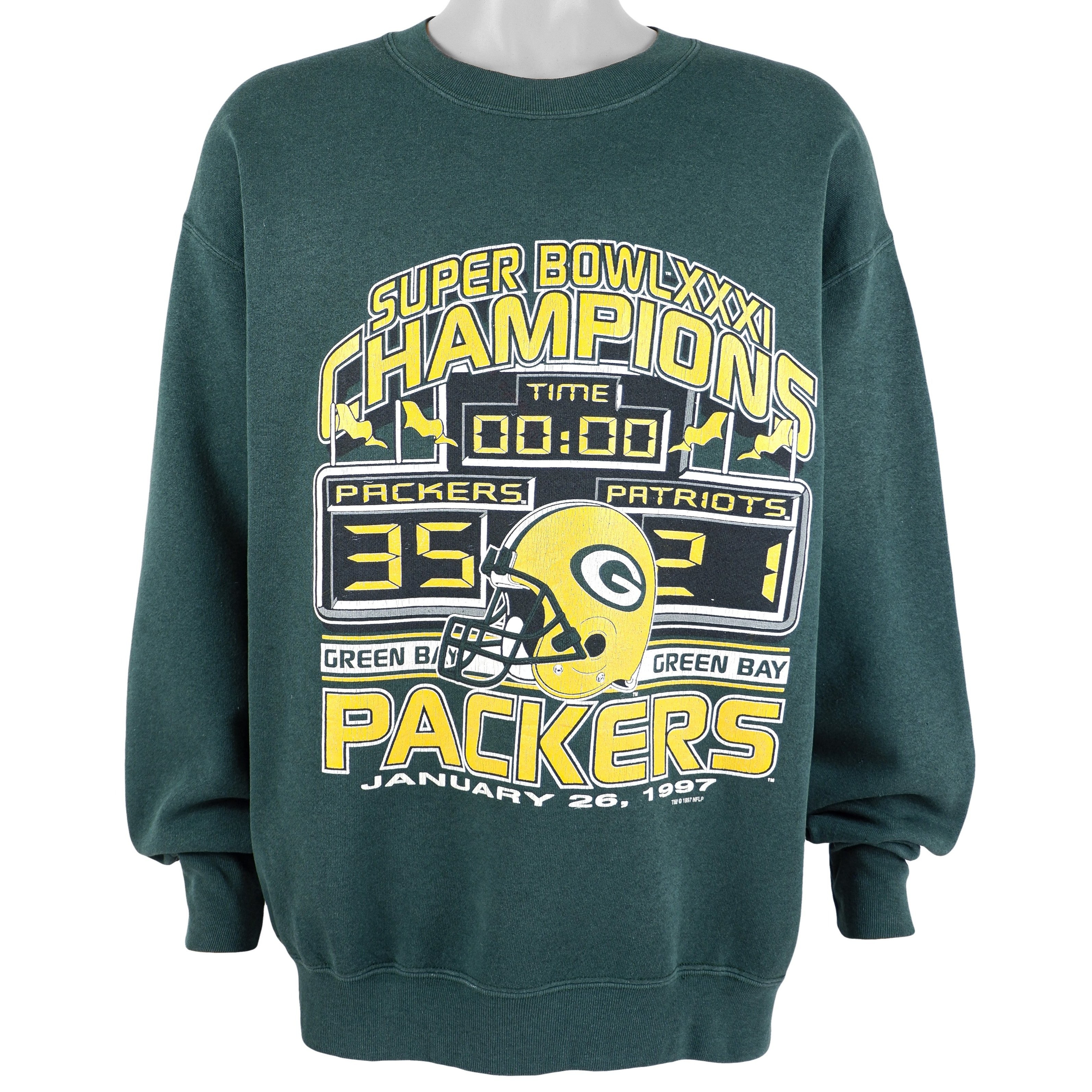 Vintage Style 90s NFL Green Bay Packers Super Bowl Classic Champions  Crewneck Sweatshirt Printed Logo NFL Packers Sweater Pullover, Hoodie, Shirt  Gifts for Fans - Dingeas