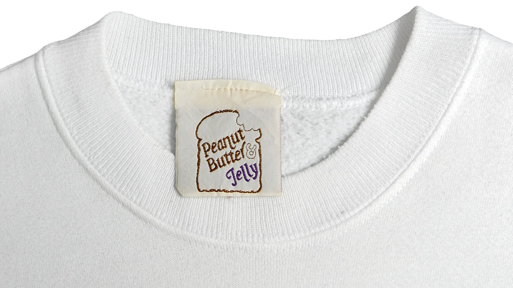 Vintage (Peanut Butter Jelly) - Happy Everything Crew Neck Sweatshirt 1990s Medium Vintage Retro