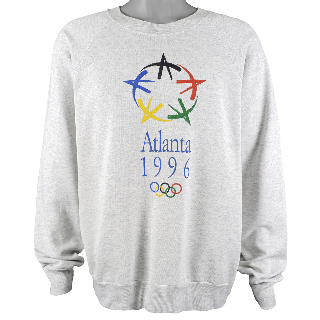 Vintage (Oneita) - Grey Atlanta Olympic Crew Neck Sweatshirt 1996 X-Large Vintage Retro