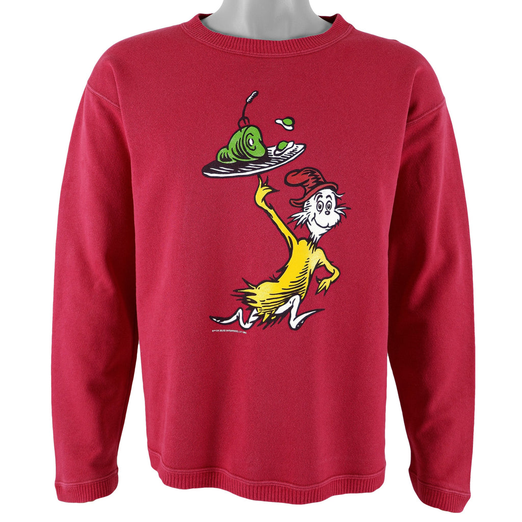 Vintage - Dr. Seuss Crew Neck Sweatshirt 1994 Medium Vintage Retro