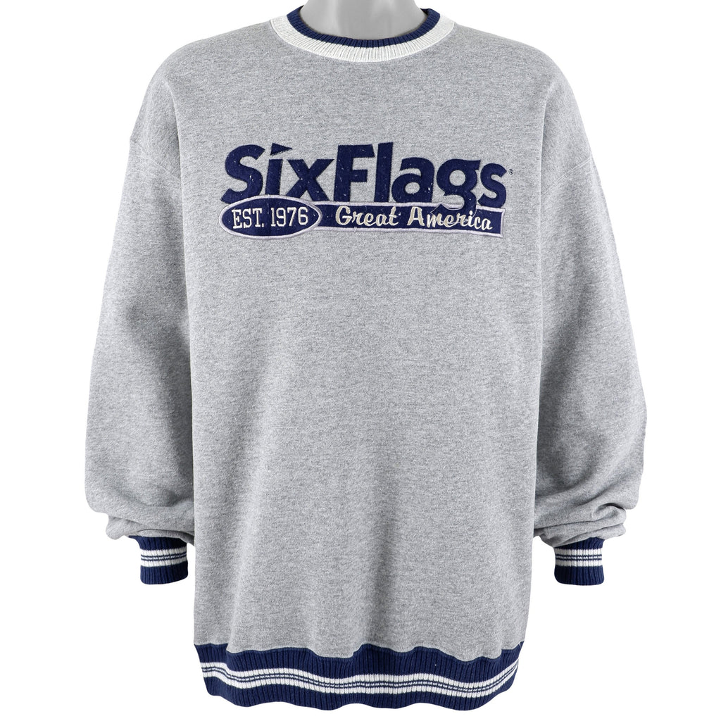 Vintage - SixFlags Great America Crew Neck Sweatshirt 1990s X-Large Vintage Retro