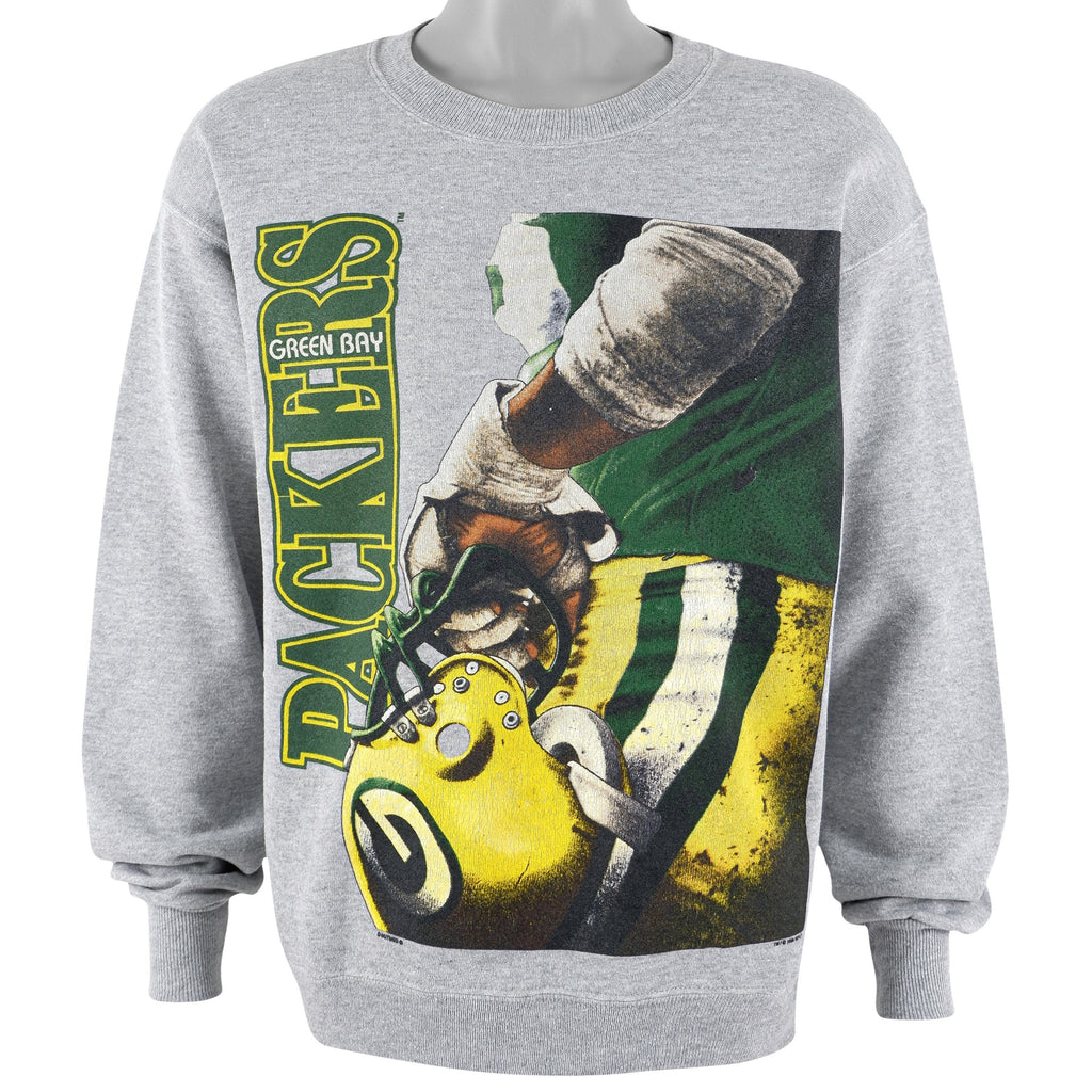 NFL (Lee) - Green Bay Packers Crew Neck Sweatshirt 1990s Medium Vintage Retro Football