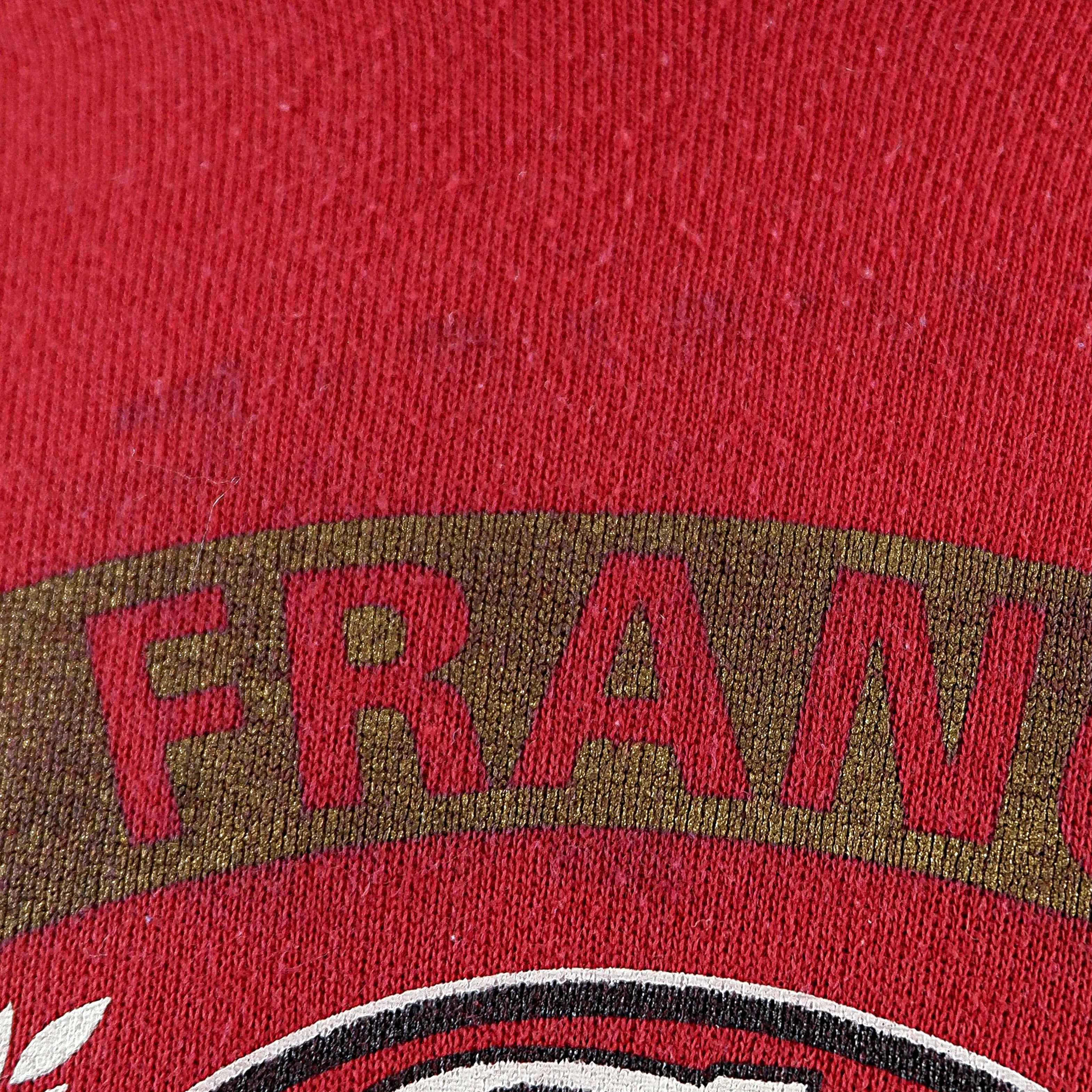 San Francisco 49ers Retro 90's NFL Crewneck Sweatshirt Red / 2XL