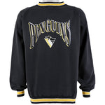 NHL (Logo 7) - Pittsburgh Penguins Crew Neck Sweatshirt 1990s Large Vintage Retro Hockey