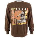 NFL (Trench) - Cleveland Browns Spell-Out Sweatshirt 1989 Medium Vintage Retro Football