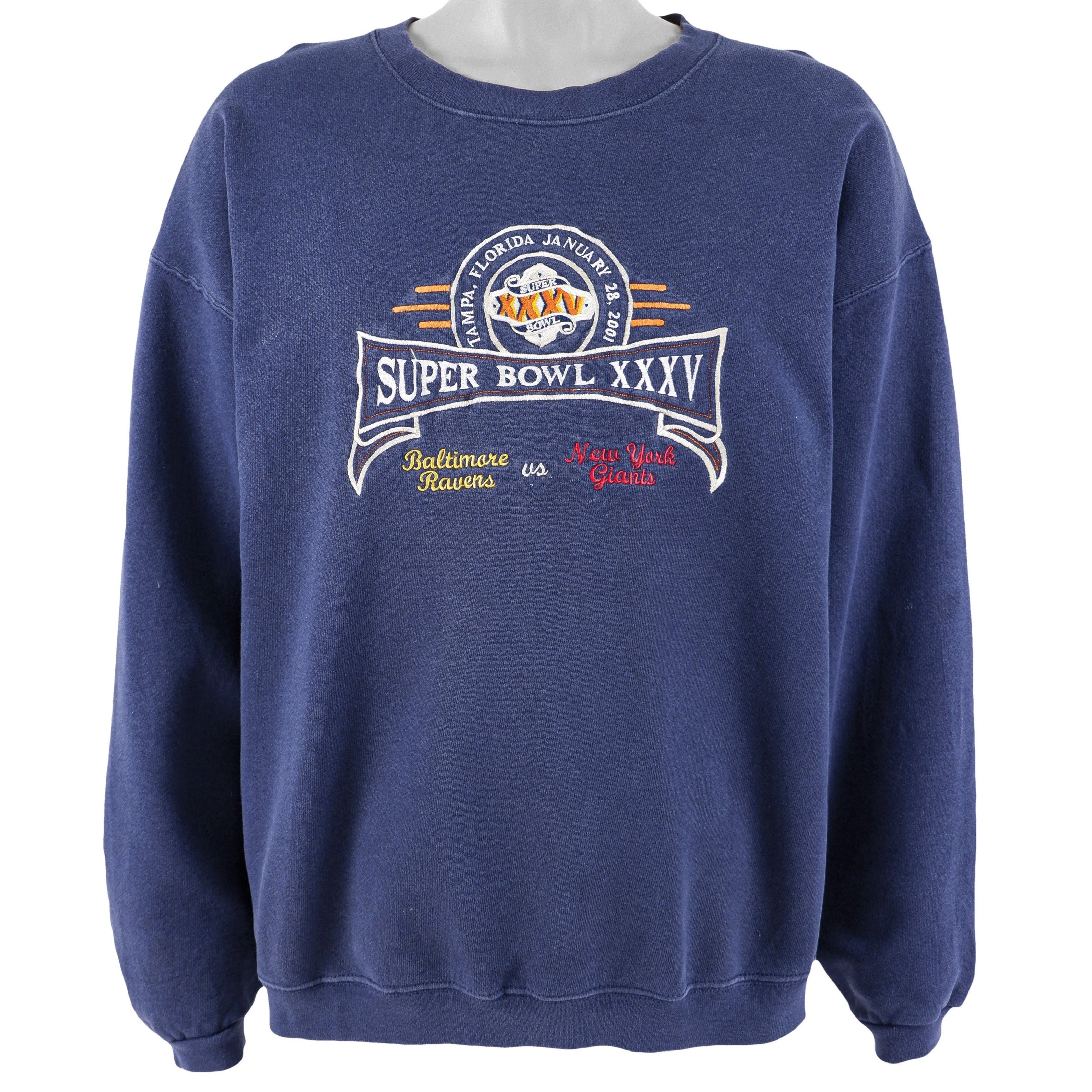 Vintage NFL (Delta) - Baltimore Ravens Super Bowl Champions Sweatshirt 2001  X-Large – Vintage Club Clothing