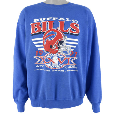 Vintage Buffalo Bills Super Bowl XXVII Trench Sweatshirt 