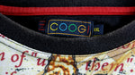 Vintage (Coogi) - Black & Gold Printed T-Shirt 1990s XX-Large Vintage Reto