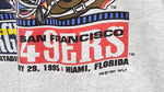 NFL - Super Bowl XXIX Chargers VS 49ers Sweatshirt 1995 X-Large Vintage Retro Football