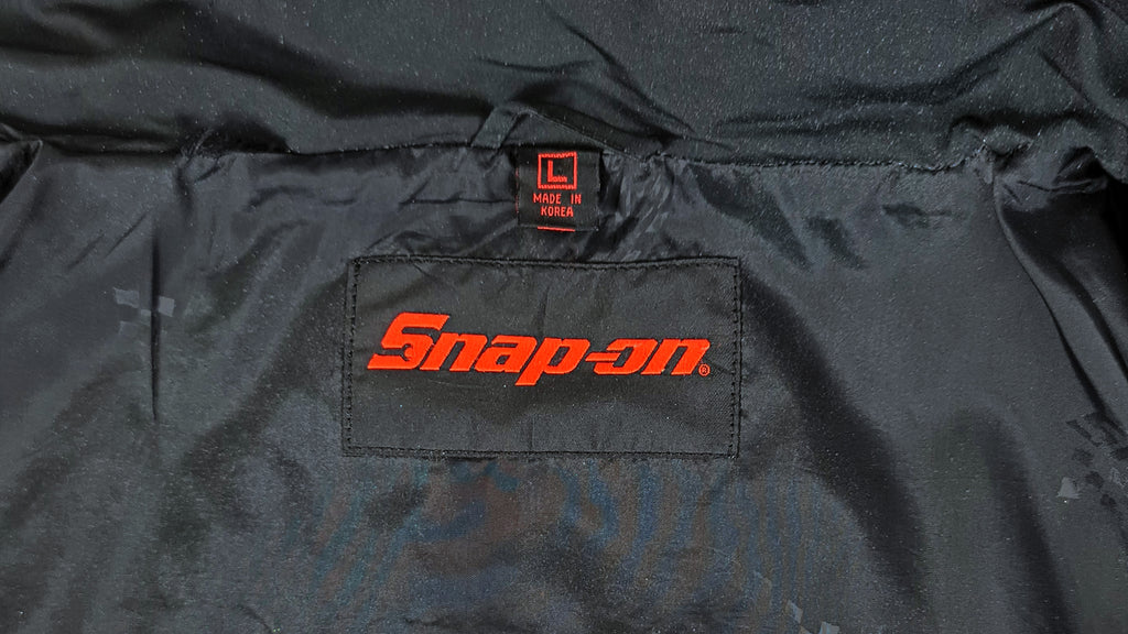 NASCAR - Black Snap-On Racing Spell-Out Jacket 1990s Large Vintage Retro