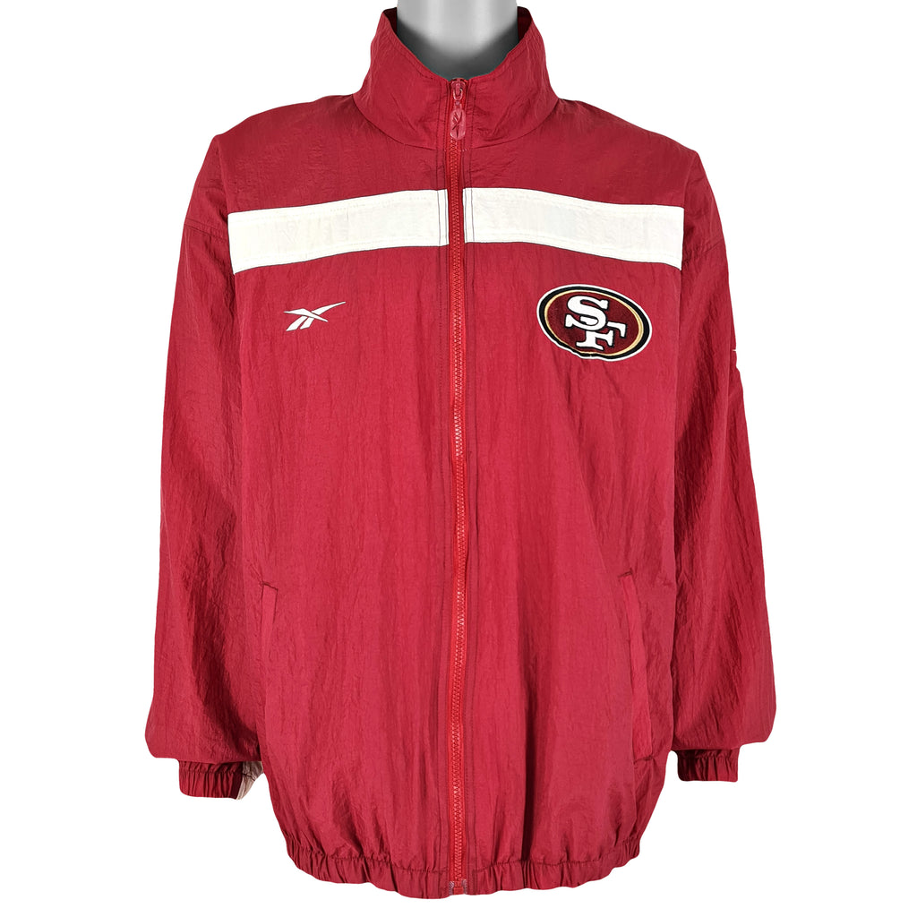 Reebok - San Francisco 49ers Spell-Out Windbreaker 1990s Large Vintage Retro Football