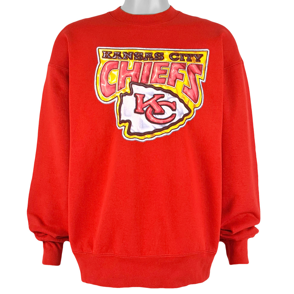 NFL (Pro Player) - Kansas City Chiefs Crew Neck Sweatshirt 1990s X-Large Vintage Retro Football