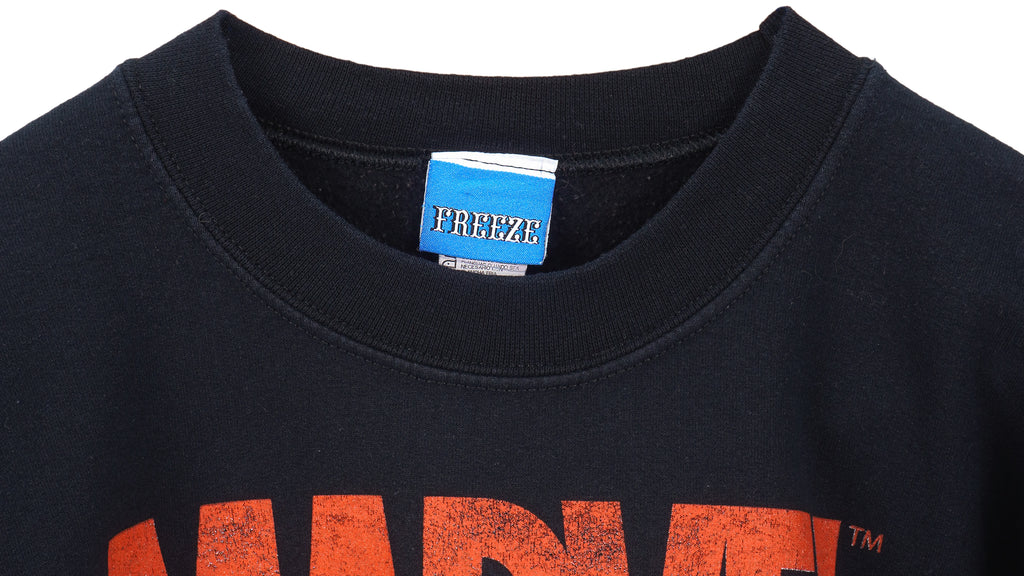 Marvel (Freeze) - Black Printed Crew Neck Sweatshirt Small Vintage Retro