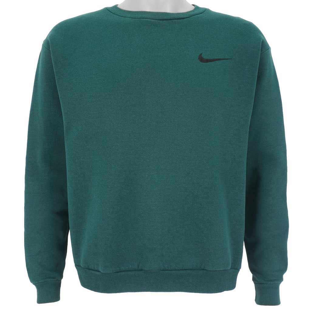 Nike - Green Classic Crew Neck Sweatshirt 1990s X-Large Vintage Retro