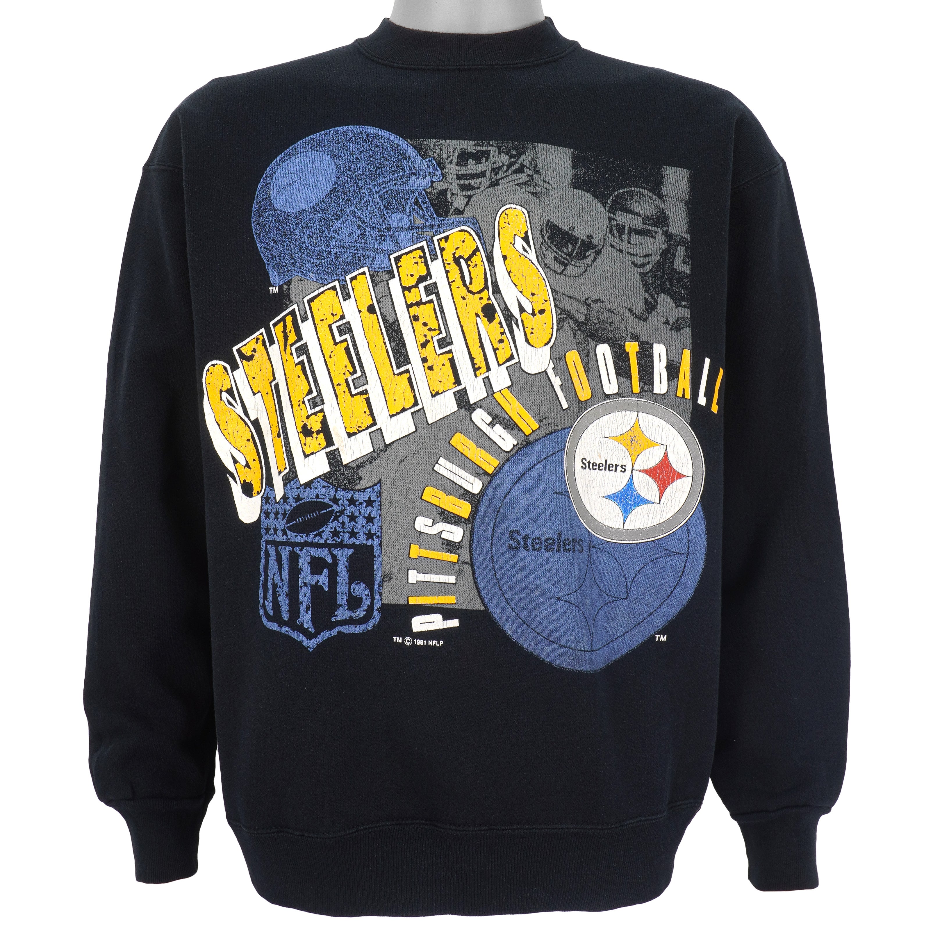 Vintage Wide-Print Pittsburgh Steelers Sweatshirt