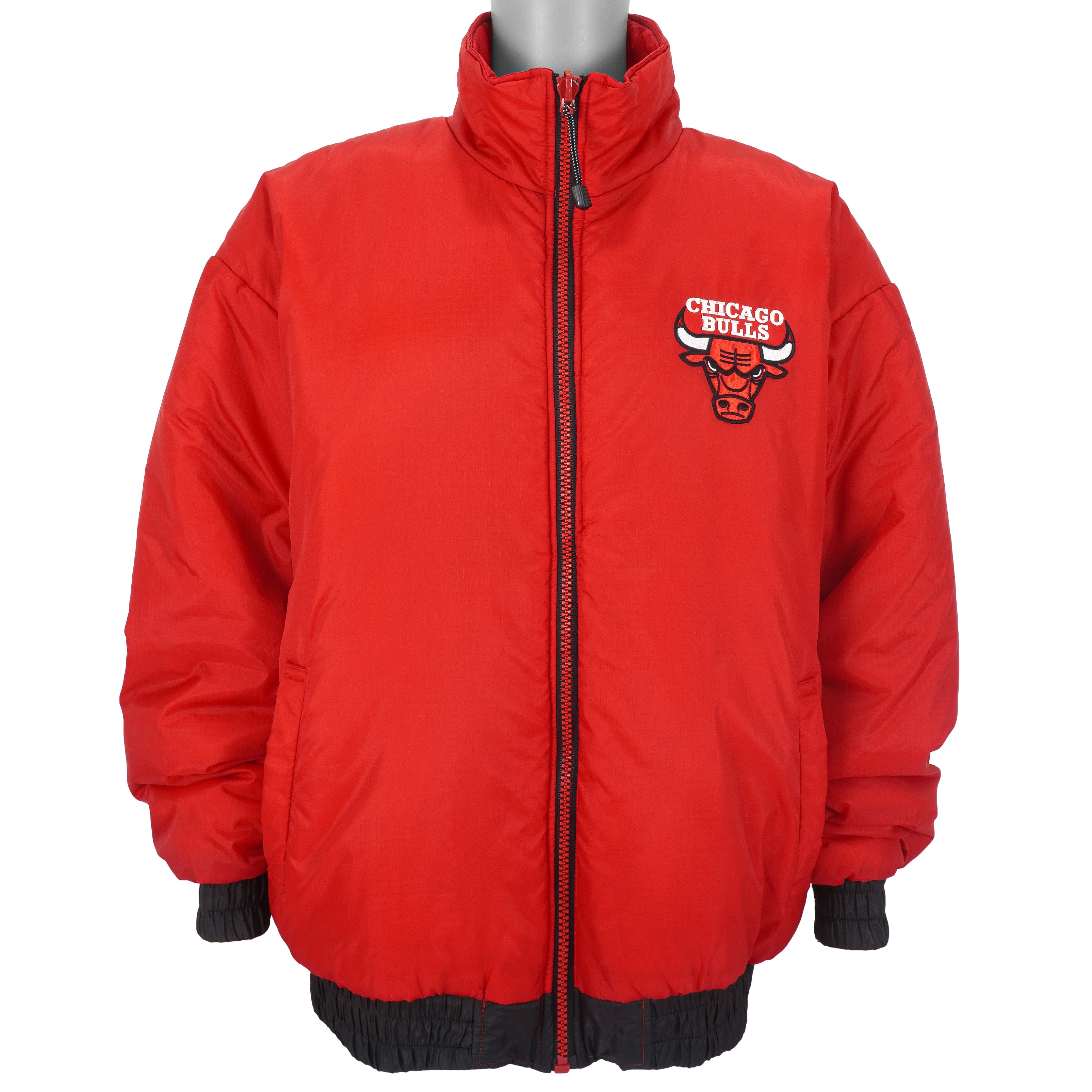 Vintage Chicago Bulls Starter Jacket 90s NBA Half Zip XL