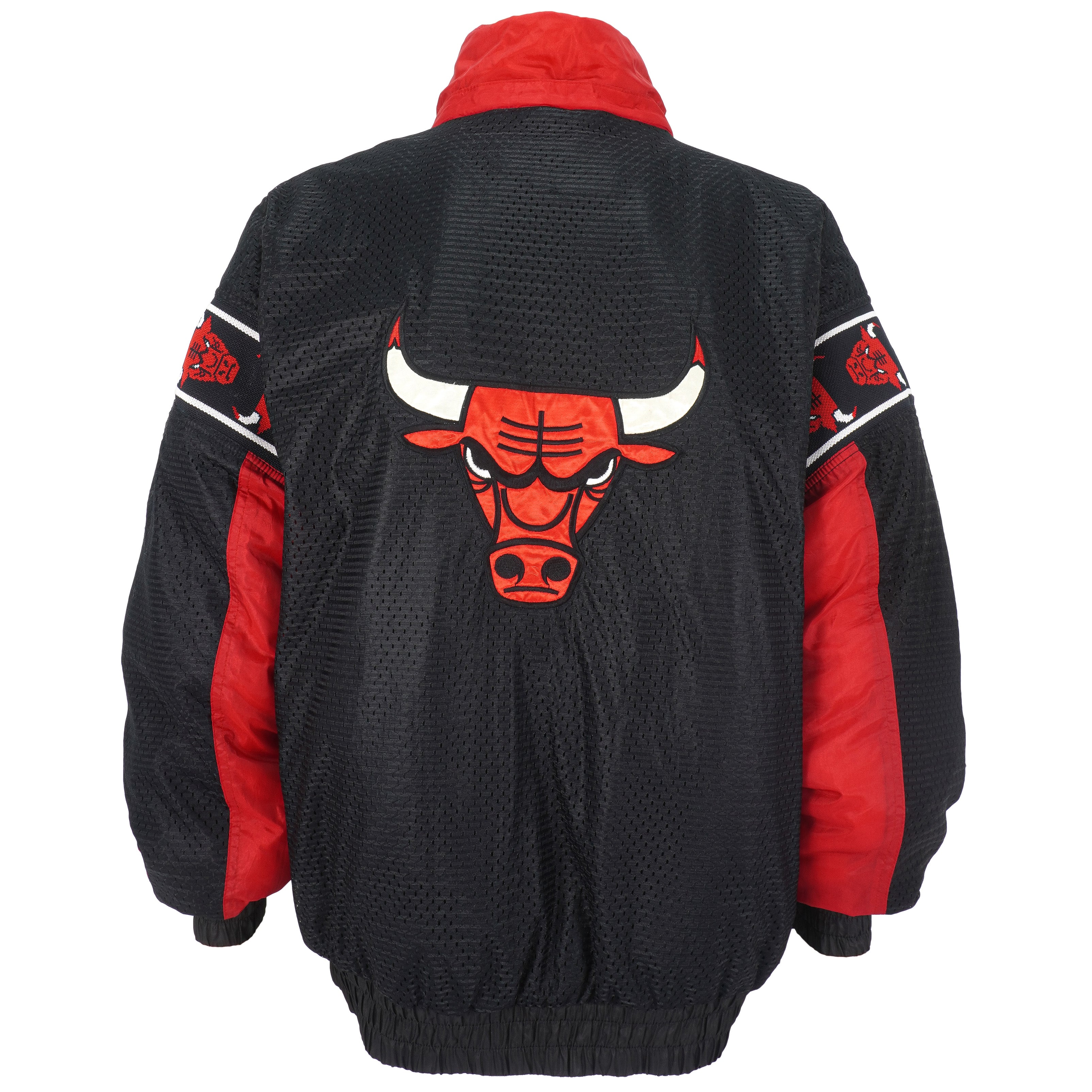 Vintage Chicago Bulls winter Jacket NBA Basketball Pro Player Black mens  size XL