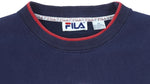 Fila - Blue Big Spell-Out Crew Neck Sweatshirt 1990s X-Large Vintage Retro