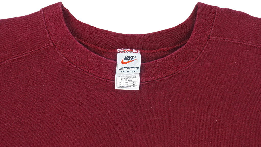 Nike - Red Classic Crew Neck Sweatshirt 1990s XX-Large Vintage Retro