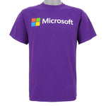 Vintage - Microsoft Spell-Out T-Shirt 1990s Medium Vintage Retro