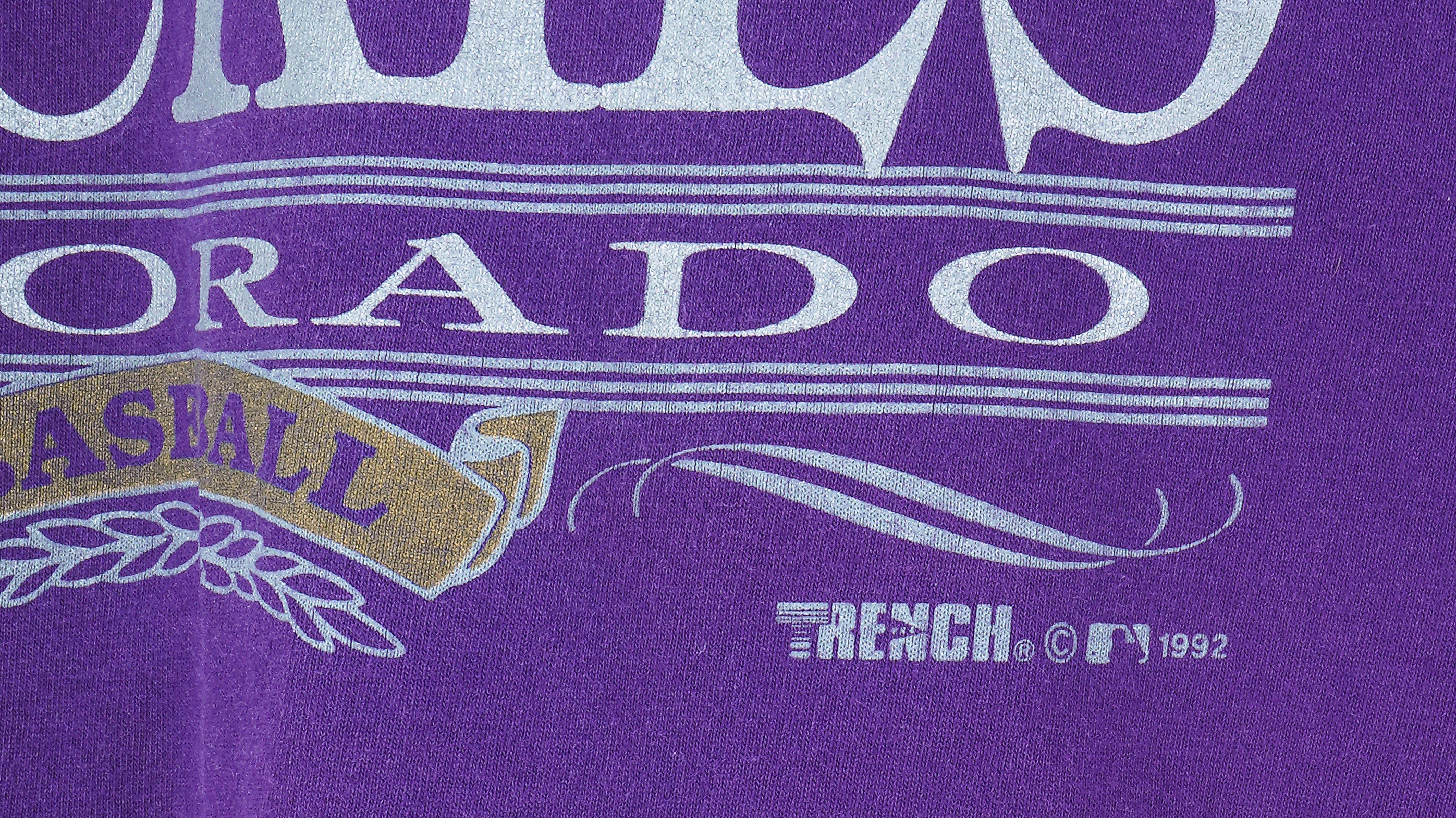 Vintage MLB (Trench) - Colorado Rockies T-Shirt 1992 Large