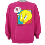 Looney Tunes (Six Flags) - Tweety Printed Sweatshirt 1993 Large Vintage Retro